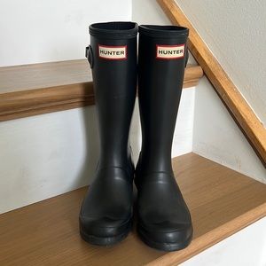 Hunter Black Rain boots kids